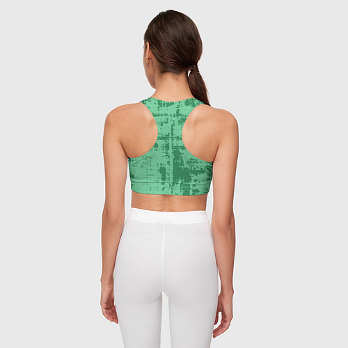 Женский спортивный топ Текстура с потертостями / 3D-принт – фото 4