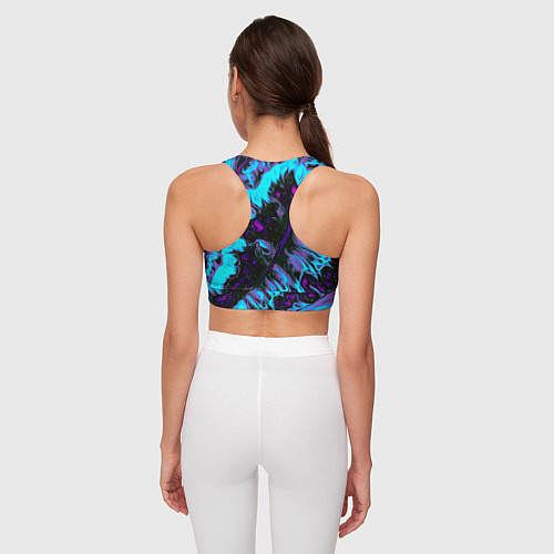 Женский спортивный топ Пламя / 3D-принт – фото 4