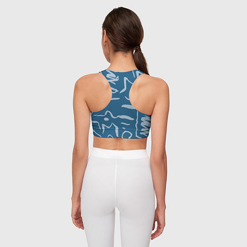 Женский спортивный топ Геометрический узор / 3D-принт – фото 4