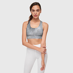 Топик спортивный женский Абстракция - light gray haze, цвет: 3D-принт — фото 2