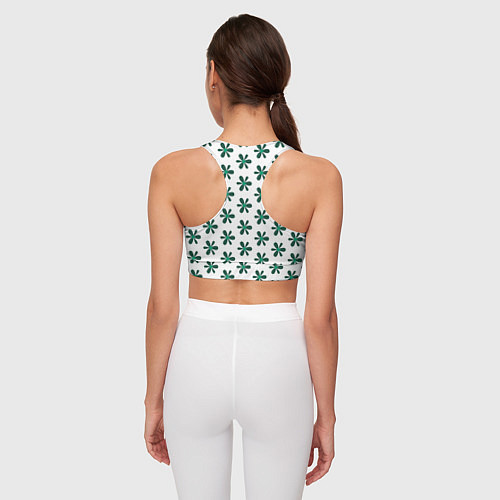 Женский спортивный топ Цветочная текстура / 3D-принт – фото 4