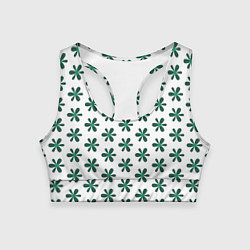 Топик спортивный женский Цветочная текстура, цвет: 3D-принт