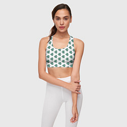 Топик спортивный женский Цветочная текстура, цвет: 3D-принт — фото 2