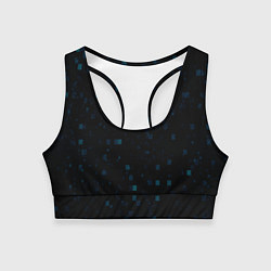 Топик спортивный женский Color dark blue khaki, цвет: 3D-принт