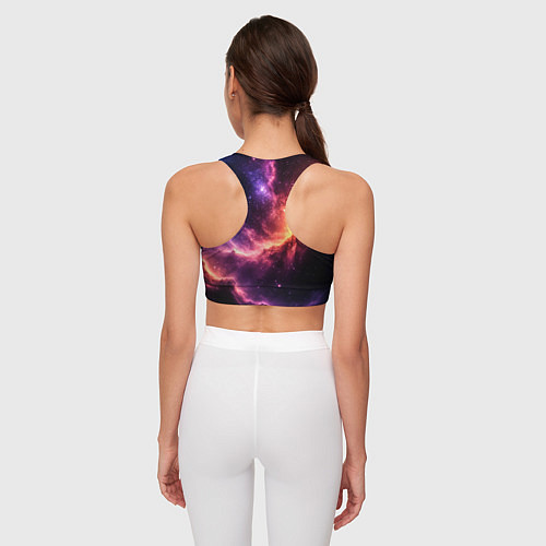 Женский спортивный топ Фантастические космические туманы / 3D-принт – фото 4