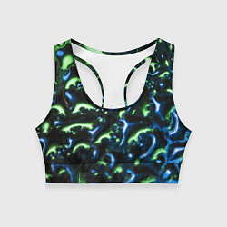 Топик спортивный женский Абстракция капли воды, цвет: 3D-принт