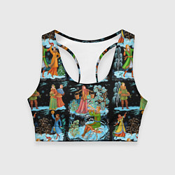 Топик спортивный женский Русские народные зимние гуляния, цвет: 3D-принт