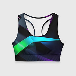 Женский спортивный топ Neon colored geometric