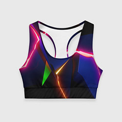 Женский спортивный топ Neon colored geometric