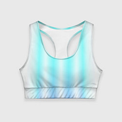 Женский спортивный топ Neon white blue lines