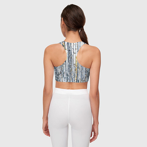 Женский спортивный топ Новогодний дождик / 3D-принт – фото 4