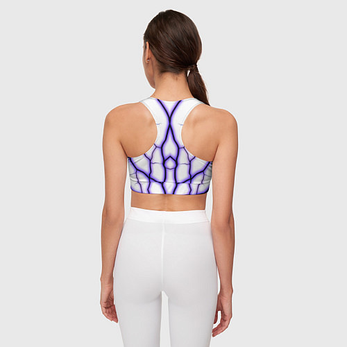 Женский спортивный топ Color white purple / 3D-принт – фото 4