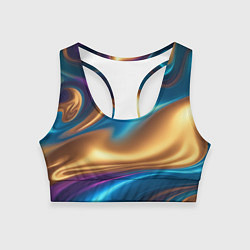 Топик спортивный женский Сплавы разноцветные, цвет: 3D-принт