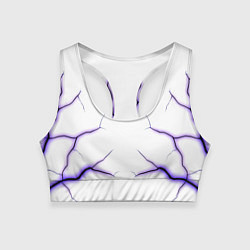 Топик спортивный женский Color white purple, цвет: 3D-принт