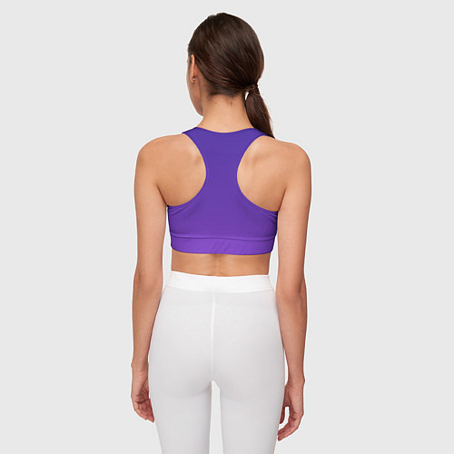 Женский спортивный топ The color is purple / 3D-принт – фото 4