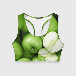 Топик спортивный женский Яблочная, цвет: 3D-принт