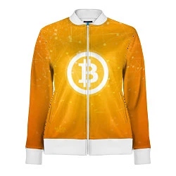 Олимпийка женская Bitcoin Orange, цвет: 3D-белый