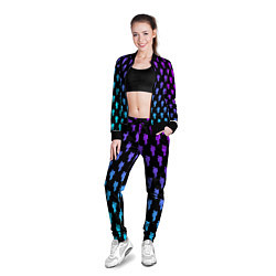 Олимпийка женская Billie Eilish: Neon Pattern, цвет: 3D-черный — фото 2