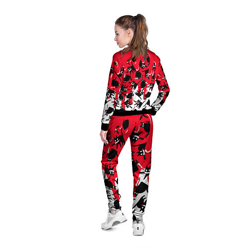 Женская олимпийка WHAT CAT / 3D-Черный – фото 4