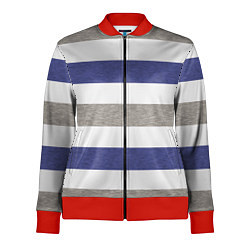 Олимпийка женская Полоски, цвет: 3D-красный