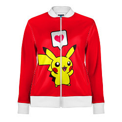 Олимпийка женская Pikachu Pika Pika, цвет: 3D-белый