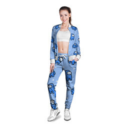 Олимпийка женская Among Us - Синий цвет, цвет: 3D-белый — фото 2