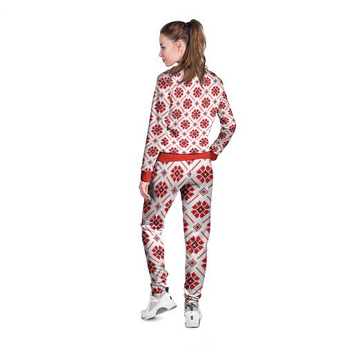 Женская олимпийка Славянская одежда / 3D-Красный – фото 4