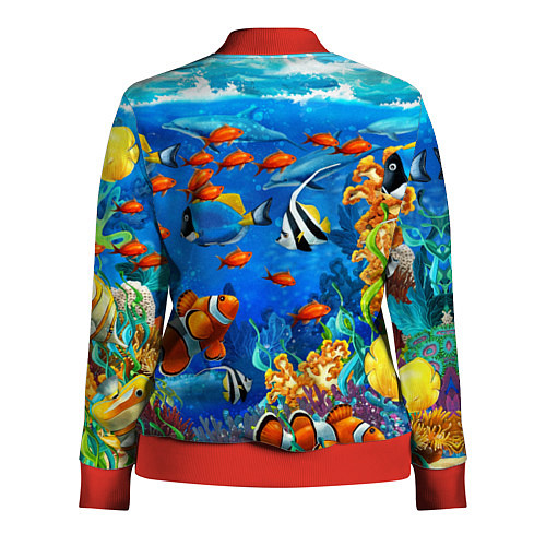 Женская олимпийка Коралловые рыбки / 3D-Красный – фото 2
