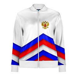 Олимпийка женская РОССИЯ ФОРМА АБСТРАКТНЫЙ, цвет: 3D-белый