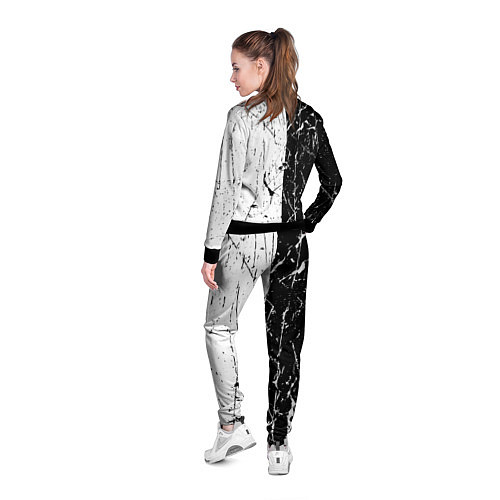 Женская олимпийка ЧБ ГРАНЖ RED BUTTERFLY Z / 3D-Черный – фото 4