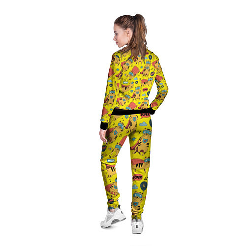 Женская олимпийка Супер кот / 3D-Черный – фото 4