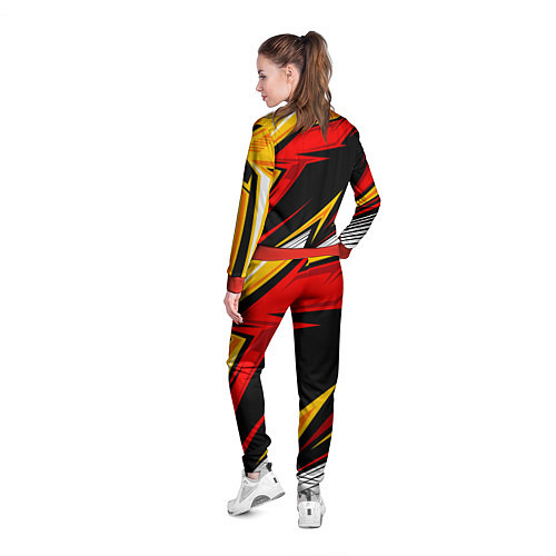Женская олимпийка КРАСНО-ЖЕЛТЫЙ СПОРТ SPORT / 3D-Красный – фото 4