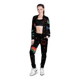 Олимпийка женская Мрачное детство, цвет: 3D-черный — фото 2