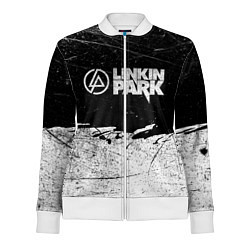Олимпийка женская Линкин Парк Лого Рок ЧБ Linkin Park Rock, цвет: 3D-белый