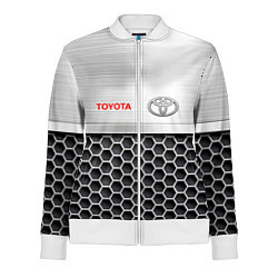 Олимпийка женская Toyota Стальная решетка, цвет: 3D-белый