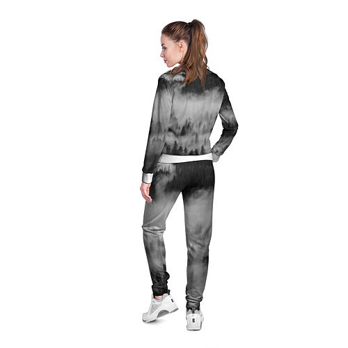 Женская олимпийка ТУМАННЫЙ ЛЕС FOREST / 3D-Белый – фото 4