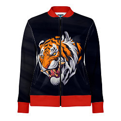 Олимпийка женская Саблезубый тигр голова, цвет: 3D-красный