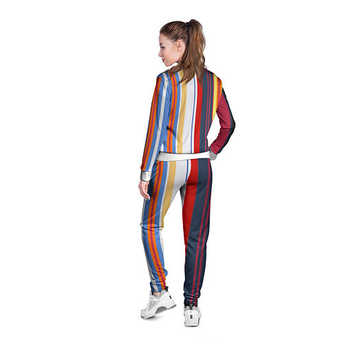Женская олимпийка Stripes Abstract / 3D-Белый – фото 4