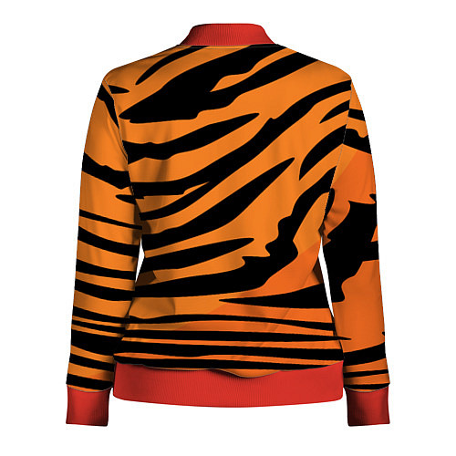 Женская олимпийка Шкура шерсть тигра / 3D-Красный – фото 2