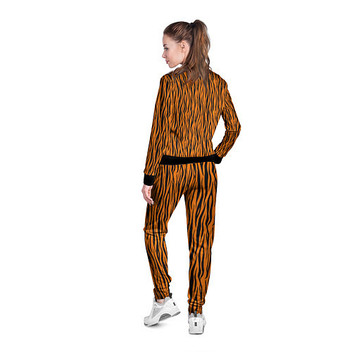Женская олимпийка Тигровые Полосы / 3D-Черный – фото 4