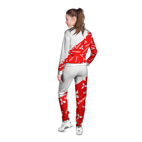 Женская олимпийка Mitsubishi Паттерн / 3D-Белый – фото 4