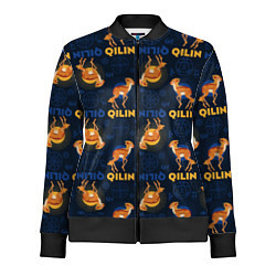 Олимпийка женская Фантастические Твари Qilin паттерн, цвет: 3D-черный