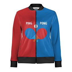 Олимпийка женская PING PONG теннис, цвет: 3D-черный