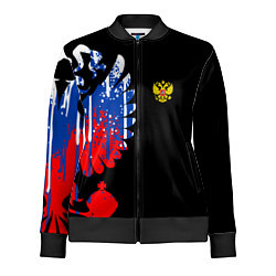 Олимпийка женская Герб russia, цвет: 3D-черный