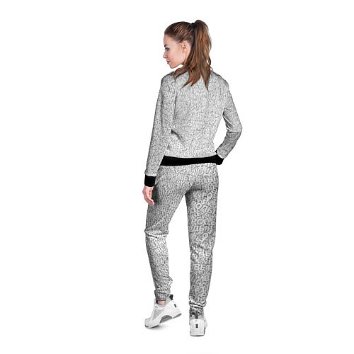 Женская олимпийка Привет уроды white / 3D-Черный – фото 4