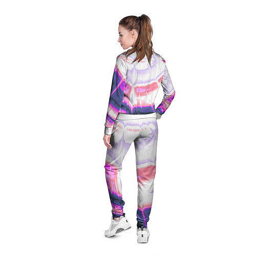 Женская олимпийка Тай-дай Абстракция Tie-Dye / 3D-Белый – фото 4