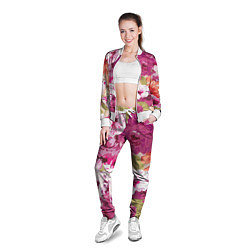 Олимпийка женская Красочный цветочный паттерн Лето Fashion trend 202, цвет: 3D-белый — фото 2