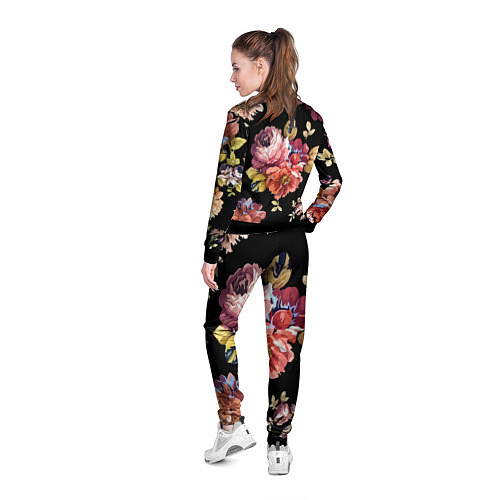 Женская олимпийка Розы в летней ночи Fashion trend / 3D-Черный – фото 4