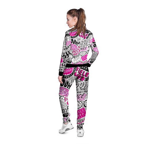 Женская олимпийка THOSE THINGS THAT MAKE YOU FEEL / 3D-Черный – фото 4