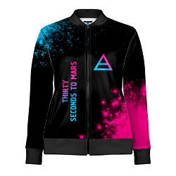 Олимпийка женская Thirty Seconds to Mars Neon Gradient, цвет: 3D-черный